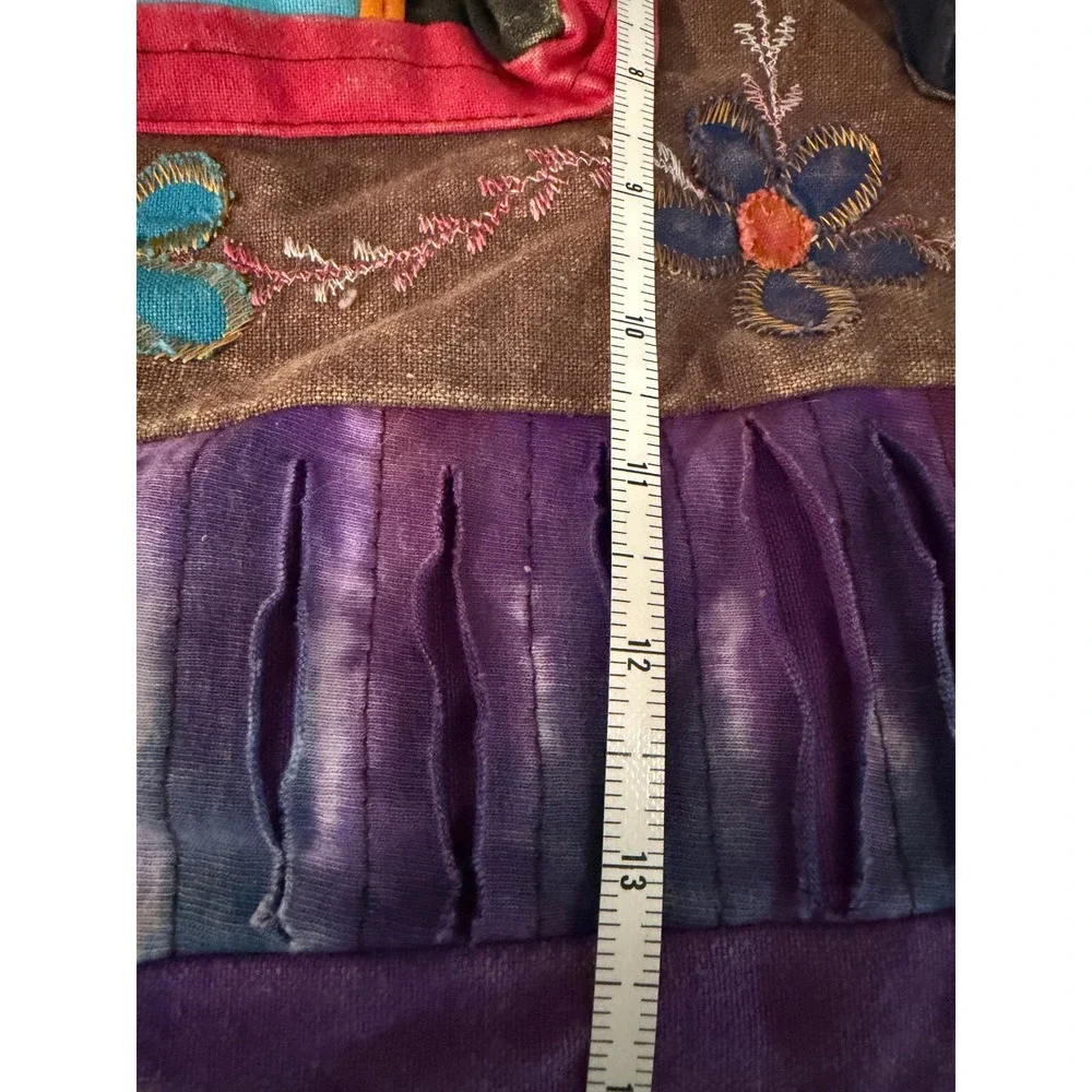 Vintage Rising International Patchwork Crossbody Bag Cotton Boho Multi-Color